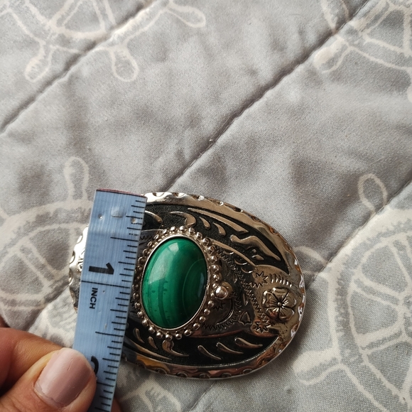 Malachite bell buckle - Picture 4 of 6